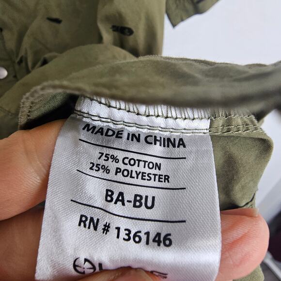 LA Police Gear Green All Over Print Snap Front Short Sleeve Shirt Men S - Picture 7 of 8